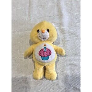 Care Bears 2002 20th Rare, 8” Birthday Bear bean plush Cupcake